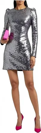 Rachel Zoe Karlee Sparkle Backless Sequin Dress In Charcoal