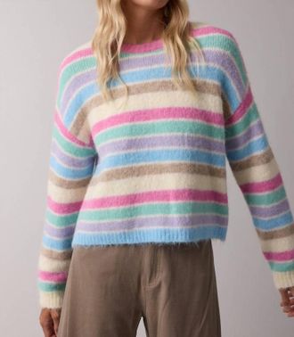 Wishlist Pastel Striped Sweater In Cloud Nine
