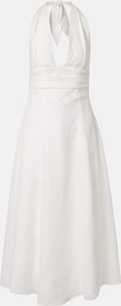 Faithfull The Brand Bianca halterneck linen midi dress