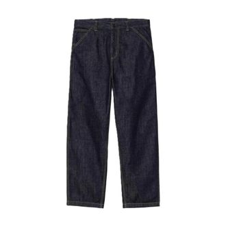 Carhartt Work in Progress Jeans, Heren, Blauw, S, Katoen, OG Single Knee Pant