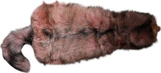 Dolce & Gabbana Pink Frost Fox Fur Neck Warmer Winter Womens Scarf