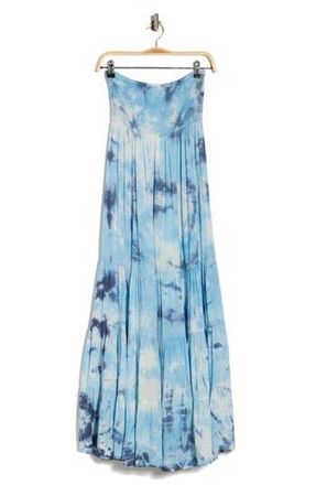 Boho Me Ombre Tube Maxi Dress in Sky Tiedye at Nordstrom Rack, Size Medium