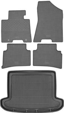 OEM Hyundai Tucson Iii Suv De 2015 (juego) - Alfombrillas De Goma Para Coche + Alfombrilla Para Maletero