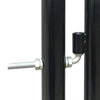 Berkfield Home Decorative Black Single Door Fence Gate 100 x 125 cm