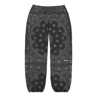 SUPREME SS26 Reflective Bandana Track Pant Black SUP-SS26-295-BLK