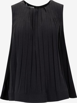 Vince &Auml;rmelloses Plissee-Top