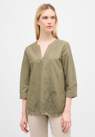 Eterna Schlupfbluse ETERNA LOOSE FIT, Damen, Gr. 36, gr&uuml;n (olive), 100% Baumwolle, Blusen Schlupfbluse