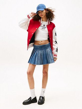 Tommy Hilfiger Tommy Girl Denim Pleated Mini Skirt