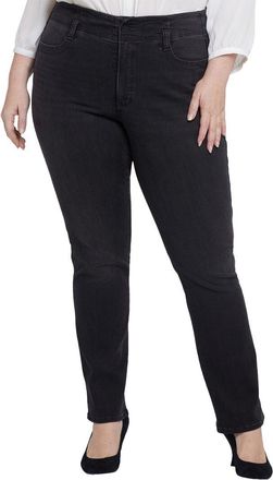 NYDJ Nydj Plus Marilyn Cordoba Cliff High-Rise Straight Leg Jean