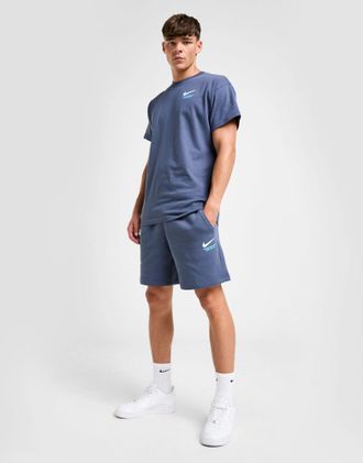 Nike Athletic T-Shirt Shorts Set Mens Navy