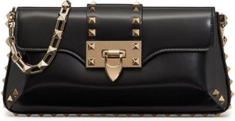 Valentino Garavani Black Rockstud Small Shoulder Bag