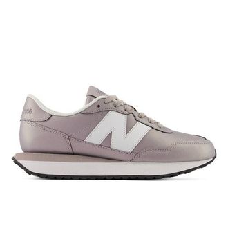 New Balance Donna 237 in Grigio/Bianco, Pelle Scamosciata/Rete, Taglia 35
