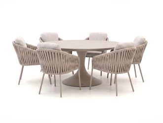 Suns + 15% kassakorting | SUNS Nappa/Nova &oslash;170cm dining tuinset 7-delig