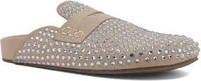 Shushop Tracy Crystal Embellished Mule in Taupe Suede at Nordstrom Rack, Size 6.5