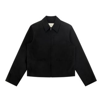 Entire studios Jacket met Rits - Heren - Zomerjassen - Zwart - L - Katoen - Jassen