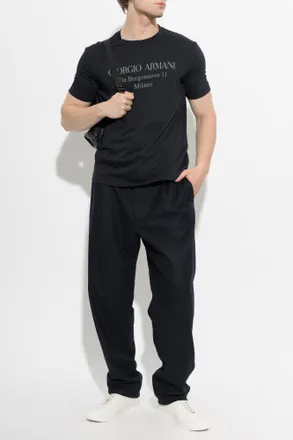 Giorgio Armani Cashmere Trousers, Mens, Navy Blue