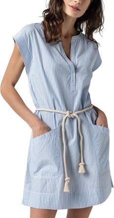 Lilla P Striped Split Neck Dress