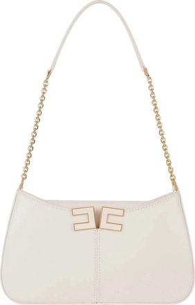 Elisabetta Franchi V-Cut Shoulder Bag With Gold Logo Detail