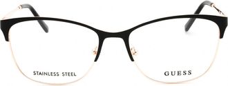 Guess GU2766 Rectangular Metal Eyeglasses - Black