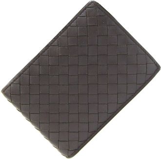 Bottega Veneta Dark Brown Leather Wallet (Bi-Fold) (Pre-Owned)