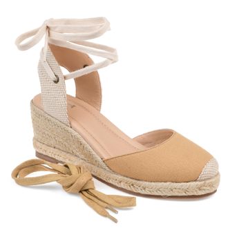 Journee Collection Women & apos;s Monte Medium and Wide Width Espadrille Wedge Sandals