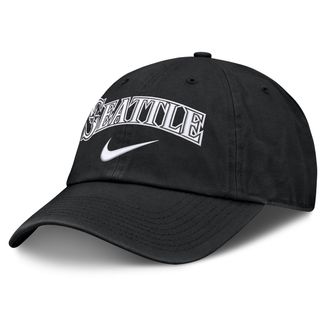 Nike Seattle Mariners Primetime Club Nike Mens MLB Unstructured Adjustable Hat in Black | NB0100AMVR-ZHP