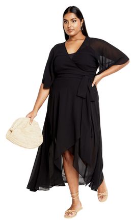 City Chic Womens Apparel Womens CITYCHIC Plus Size Dress Lovers Lane, Black, 20 Plus