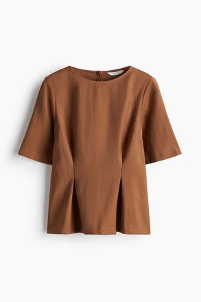 H&M Taillierte Bluse - Braun