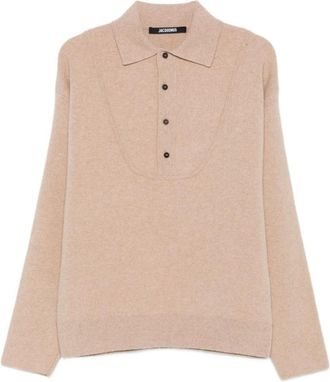 Jacquemus Beige Polo Neck Sweater