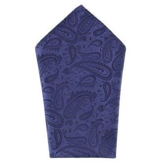 Trafalgar Store Banbury Tone on Tone Paisley 12 Inch Silk Pocket Square in Navy Blue at Nordstrom