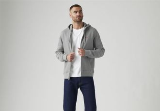 Levi's Zip Up Hoodie - Mens - 2XL - Blue