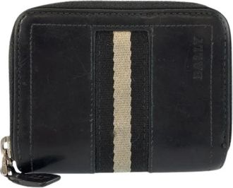 Bally Pre-owned Leren Munt- en Kaarthouder - Heren - Vintage Accessoires - Zwart - ONE Size - Leer - Vintage