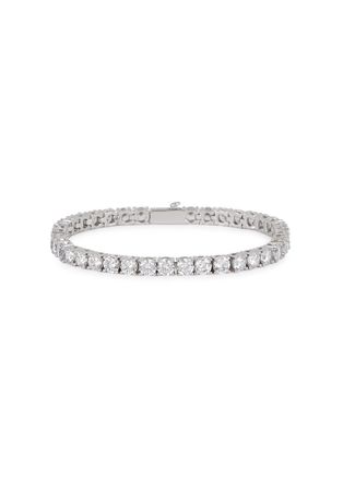 Cernucci Cernucci Tennis 18kt White Gold-plated Bracelet, Bracelet, Silver
