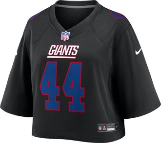 Nike Cam Skattebo New York Giants Nike Womens NFL Cropped Tundra Game Jersey in Black | WCJF00A8IF-Z6X