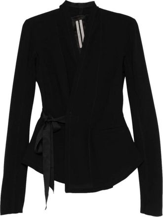 Rick Owens Light Jacket - Dames - Zomerjassen - Zwart - XL - Wol - Jassen