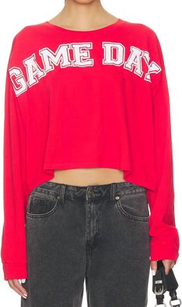 Daydreamer Womens Gameday Meet And Greet Top In Red