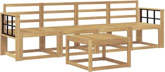 vidaXL Conjunto De Sof&aacute;s De Exterior 5 Uds. Blanco Vidaxl
