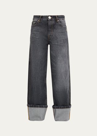 Marc Jacobs Cuffed Wide-Leg Jeans