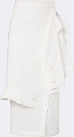 R&oacute;he R&oacute;he Asymmetric cotton-blend midi skirt