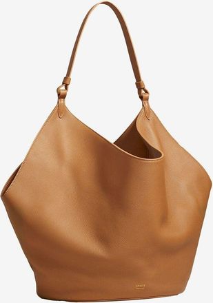 Khaite Shopper aus genarbtem Leder The Medium Lotus