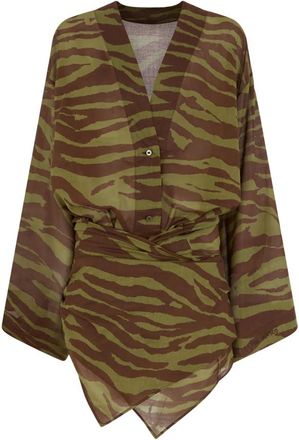 The Attico Dames, Jurken, Groen, Maat: XS Katoen