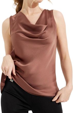 Joseph Ribkoff Satin Tank Top In Toffee