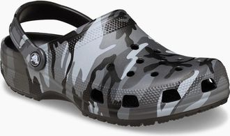 Crocs Mens Crocs Classic Camouflage Clog Thermoplastic Mens Black/Slate Grey Clogs - Size: UK 9 / eu 43-44 / us m10w12