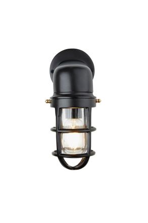 Industville Bulkhead Outdoor & Bathroom Sconce Wall Light - 12 Inch in Black