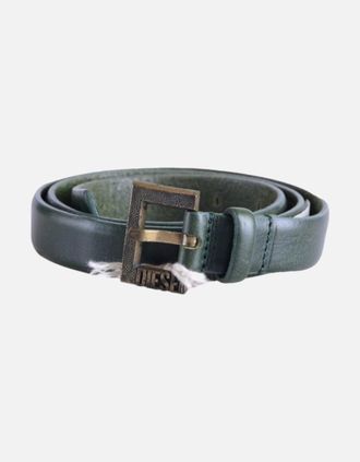 Diesel Womens DIESEL BIMASSI 57E Womens Belts Genuine Cow Leather Casual Waist Belt Italy - Black - Size: 85 cm