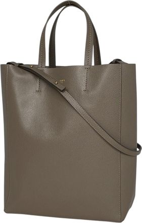 Celine Grayish Leather Shoulder Bag Tote Bag (Pre-Owned)