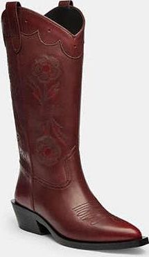 Coach Aria Cowboy Boot In Loved Leather