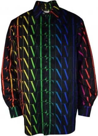 Valentino Garavani Heren, Overhemden, Veelkleurig, Maat: L Nylon