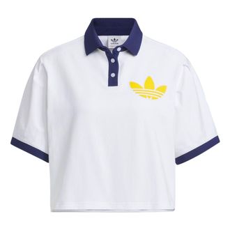 adidas (WMNS) adidas originals Varct Polo Shirt White Navy IU4768