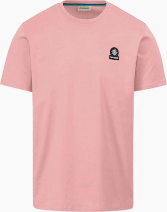 Sandbanks Mens SANDBANKS BADGE LOGO T-SHIRT DUSTY PINK - Size: 42